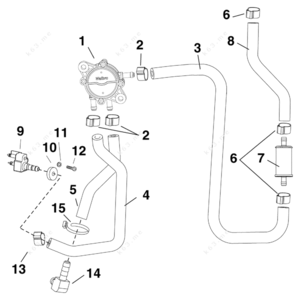 Parts diagram for evinrude 25 hp model e25telcim