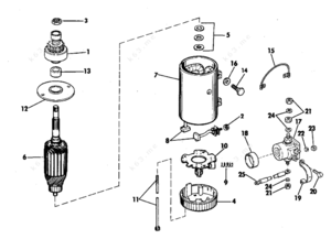Parts list for borgwarner marine starter