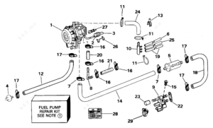 Parts list for wt30x pump