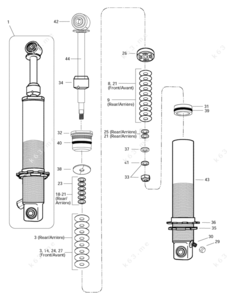 Parts of a micrometer taken apart