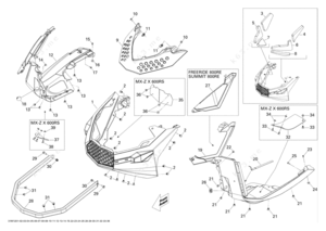Parts of a ski doo summit