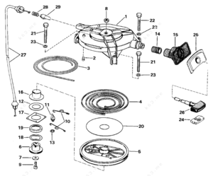 Pawl starter evinrude 25 xp