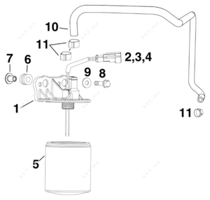 Picture diagram of a 2005 fuel filter