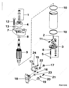 Picture of starter relay for 1996 tohatsu model m50d