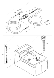 Plastic fuel tank 2 gallon