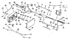 Power trim tilt assembly 37-43529 system diagram