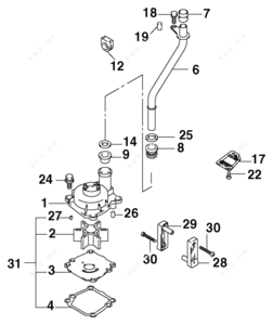 Pump impeller parts diagram