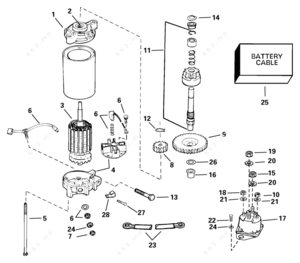 Quartermaster starter parts diagrahm