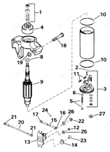 Ray outboard electric motor parts diagram housing