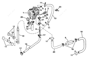 Red primer tube for a carburetor diagram