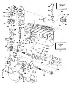 Replace water screen in lower gear case on 1996 johnson 150 faststrik