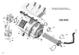 Rubber part connecting air filter case and throttle body diagram