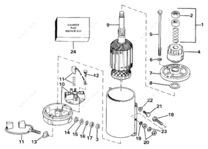 Schematic drawing bosch electric starter motor 0001314010