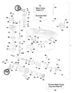 Schematic drawing of a omc 2005 outboard motor control