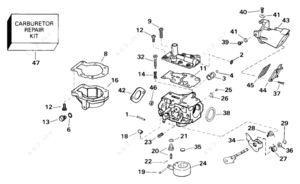 Screen on two stroke evinrude carberator
