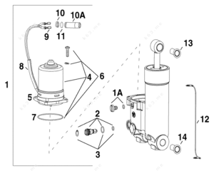 Seal kit for 2005 etec trim tilt