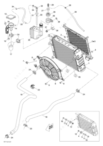 Show all parts for the cooling system in a 2011 quest