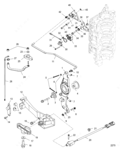 Show diagram of 15 hp mercury 4 stroke engine work