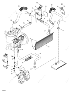 Ski doo formula coolant hose layout