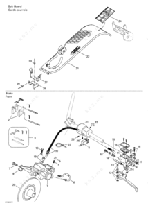 Ski doo snow machine hydraulic brakes adjust