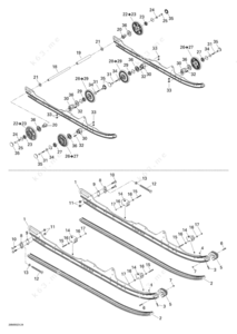Snowmobile ifs steering parts