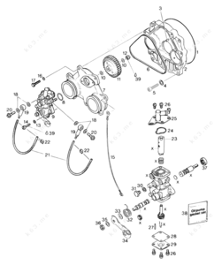 Snowmobile oil injection lines chart