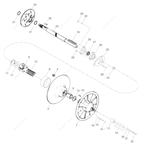Snowmobile pulley part 167450