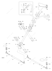 Snowmobile tie rod assembly diagram