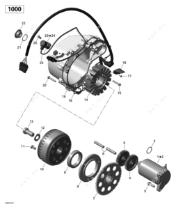 Starter fly wheelr parts for a kawasaki ltd 1000