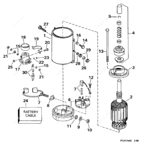 Starter motor parts diagram