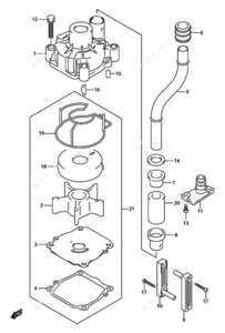 Suzuki df15a water pump pumping system diagram pdf manual pdf