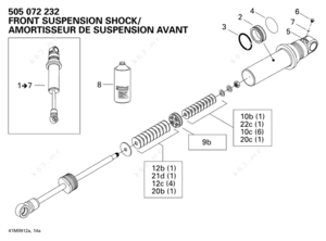 Take apart a motorcycle shock