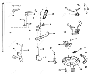 Throttle shaft arms