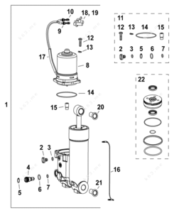 Tilt and trim diagrams for mercruiser stern drive