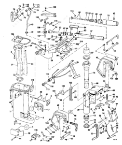 Tilt bracket on 90 horse johnson boat motor