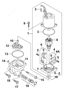Trim pump parts breakdown