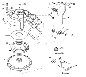 Two-stroke outboard motor 3.5hp hangkai parts diagram