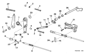 Uflex trolling motor linkage