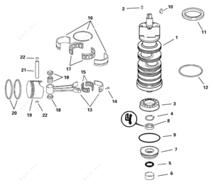 Upper crank bearing on 35hp johnson