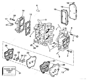V8 cylinder head diagram