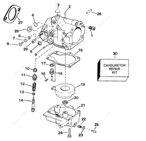 Vacumatic carburetor kit diagram
