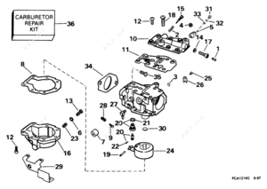Vanguard 35hp thorrttle parts and springs diagram