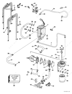 Vapor separator fuel pump 0439347 diagram