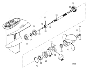 Various parts of propeller shaft