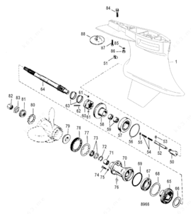 Vito 115 propshaft front piece at gearbox