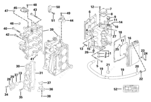 Water jacket diagram johnson 175