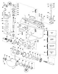 Water path diagram of a 1987 evinrude motor