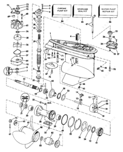 Water pump assemly schematic johnson outboard 10r74s