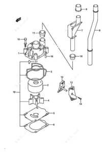 Water pump parts diagram