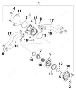 Water valve assembly components diagram